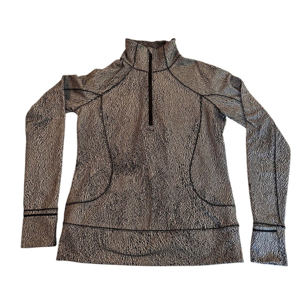 Lululemon Rush Hour Black and White Jacquard Jacket Size 8
